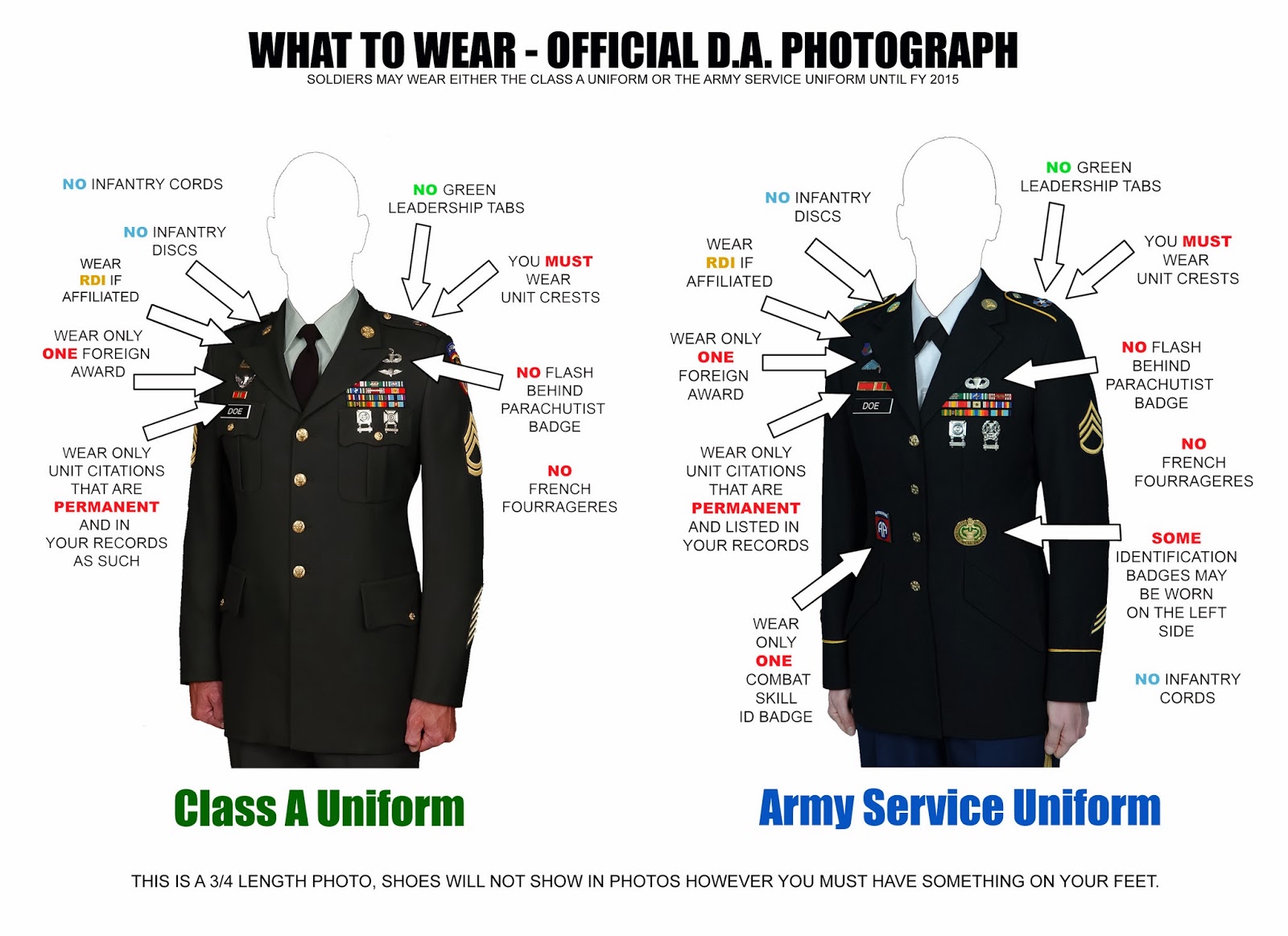 Army DA Photo Guide: What To Wear - Official D.A Photograph